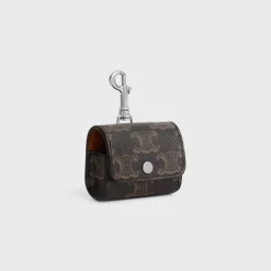 Airpods case in Triomphe canvas and Calfskin