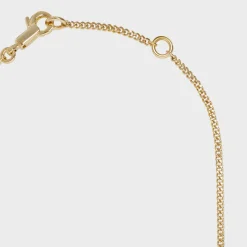 Alphabet V Necklace in Brass with Gold finish