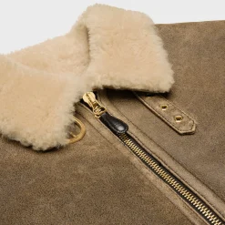 aviator blouson jacket in vintage shearling