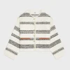baja cardigan in striped tweed