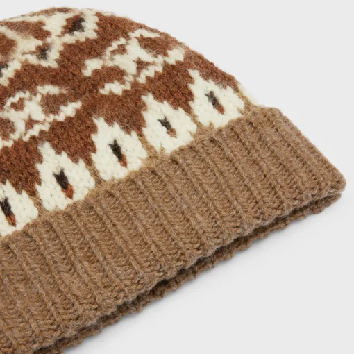 beanie in triomphe fair isle wool