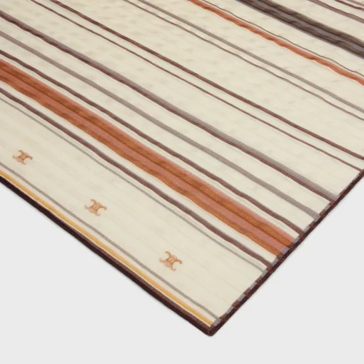Beijing square in striped silk