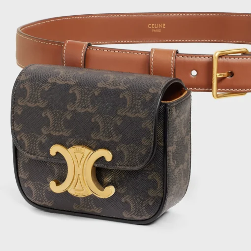 BELT BAG TRIOMPHE BELT in TRIOMPHE CANVAS AND CALFSKIN