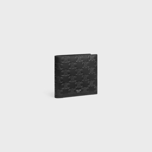 Bi-fold Wallet Triomphe L.Embossed Calf T.Emb BLACK
