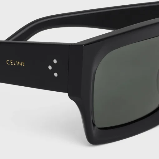 Black Frame 53 Sunglasses in Acetate