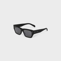 Black Frame 55 Sunglasses in Acetate