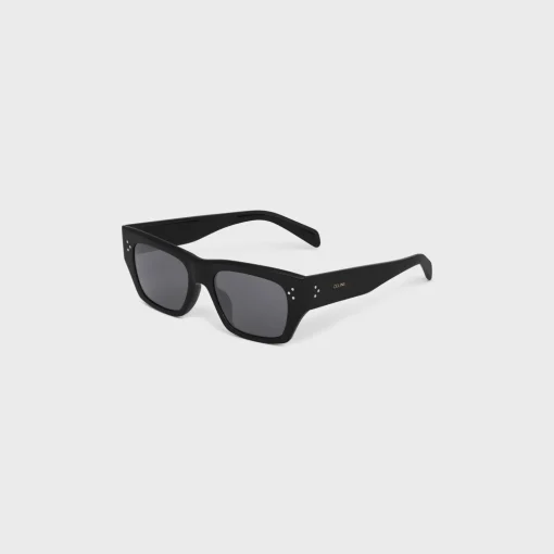 Black Frame 55 Sunglasses in Acetate