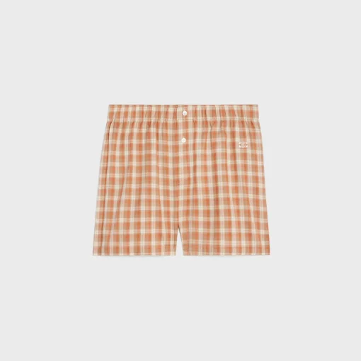 boxer shorts in check silk
