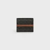 Business Card Holder in Triomphe Canvas and Lambskin