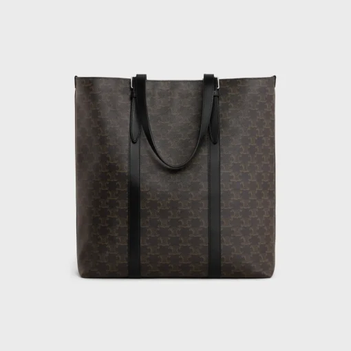 CABAS WITH BUCKLE in TRIOMPHE CANVAS AND CALFSKIN