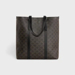 CABAS WITH BUCKLE in TRIOMPHE CANVAS AND CALFSKIN