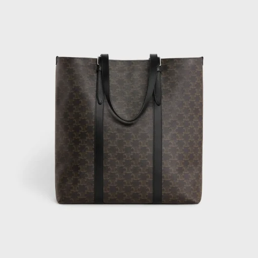CABAS WITH BUCKLE in TRIOMPHE CANVAS AND CALFSKIN