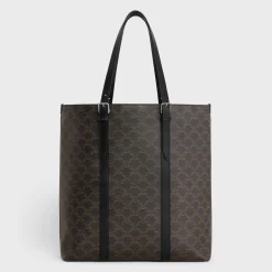 CABAS WITH BUCKLE in TRIOMPHE CANVAS AND CALFSKIN