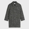 camden mac coat in wool tweed