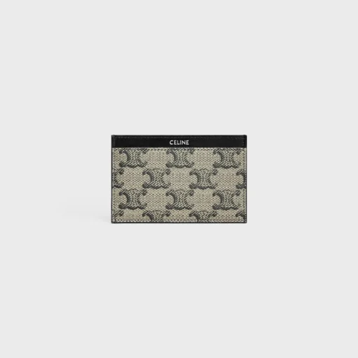 Card holder in TRIOMPHE CANVAS AND CALFSKIN