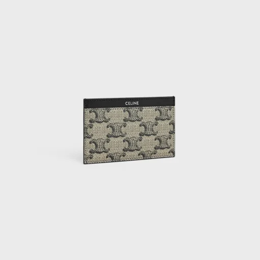 Card holder in TRIOMPHE CANVAS AND CALFSKIN
