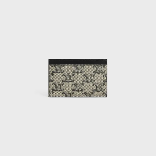 Card holder in TRIOMPHE CANVAS AND CALFSKIN