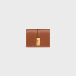 16 CARD HOLDER WITH FLAP in SHINY CALFSKIN
