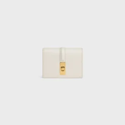 16 CARD HOLDER WITH FLAP in SHINY CALFSKIN