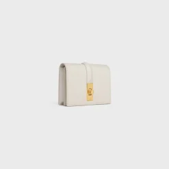 16 CARD HOLDER WITH FLAP in SHINY CALFSKIN