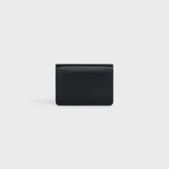 CARD HOLDER WITH FLAP TRIOMPHE in Shiny calfskin
