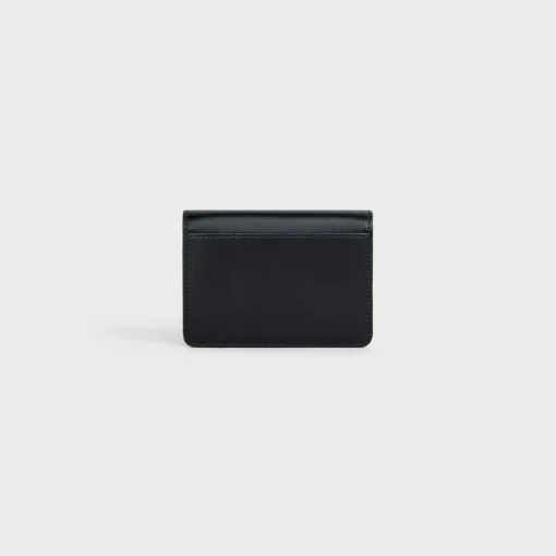 CARD HOLDER WITH FLAP TRIOMPHE in Shiny calfskin