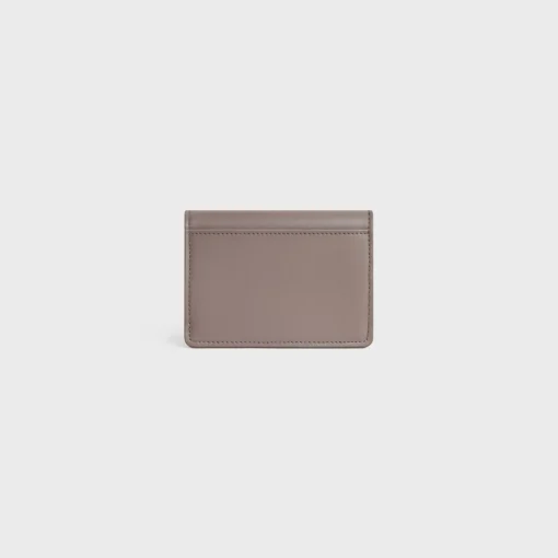 CARD HOLDER WITH FLAP TRIOMPHE in Shiny calfskin