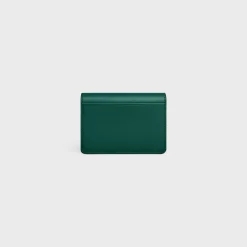 CARD HOLDER WITH FLAP TRIOMPHE in Shiny calfskin