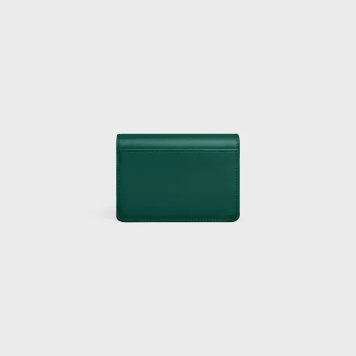 CARD HOLDER WITH FLAP TRIOMPHE in Shiny calfskin