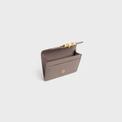 CARD HOLDER WITH FLAP TRIOMPHE in Shiny calfskin