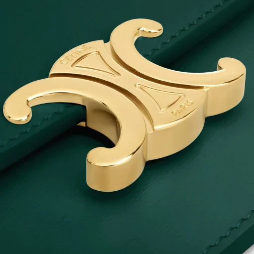 CARD HOLDER WITH FLAP TRIOMPHE in Shiny calfskin