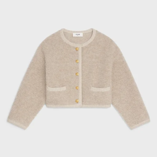 CARDIGAN JACKET IN ALPACA WOOL