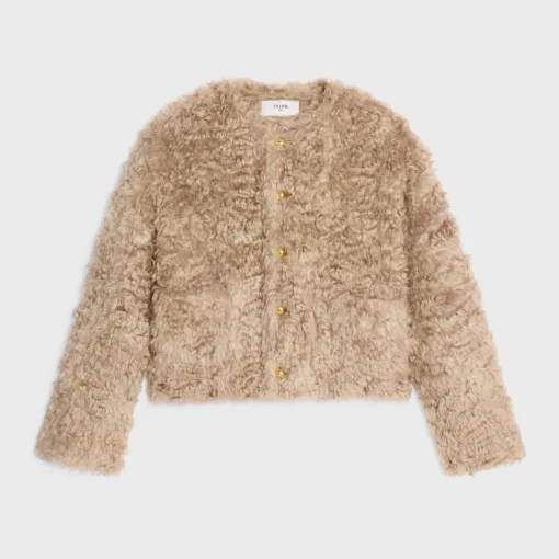 cardigan jacket in bouclé mohair