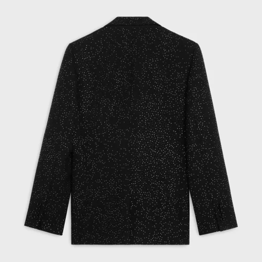 carnaby jacket with rhinestones in double-face wool