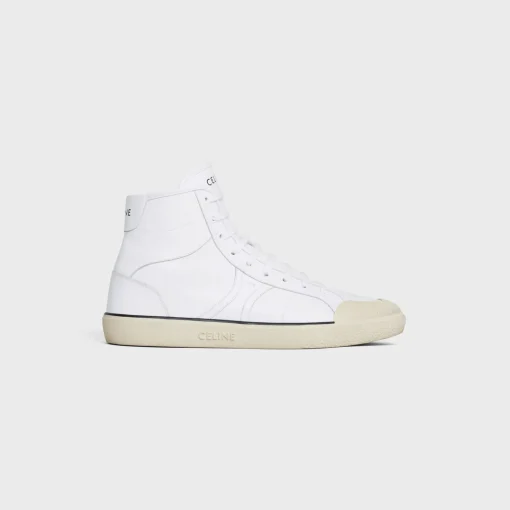 CELINE ALAN AS-02 MID LOW LACE-UP SNEAKER in CALFSKIN