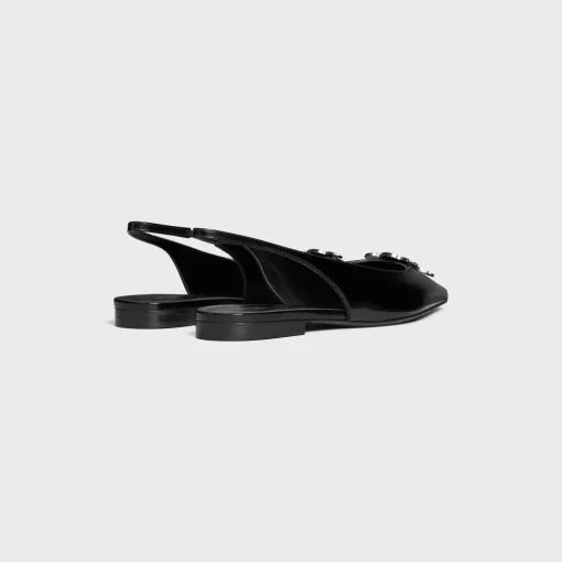 CELINE ALMA TRIOMPHE FLAT SLINGBACK in GLOSSY CALFSKIN