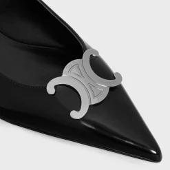 CELINE ALMA TRIOMPHE FLAT SLINGBACK in GLOSSY CALFSKIN
