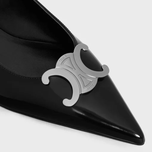 CELINE ALMA TRIOMPHE FLAT SLINGBACK in GLOSSY CALFSKIN