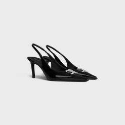 CELINE ALMA TRIOMPHE SLINGBACK in GLOSSY CALFSKIN
