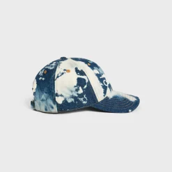 celine baseball cap in cotton and denim