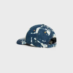 celine baseball cap in cotton and denim