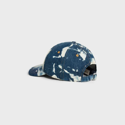 celine baseball cap in cotton and denim
