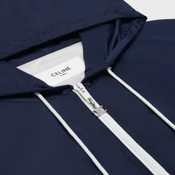 celine blason windbreaker in lightweight nylon