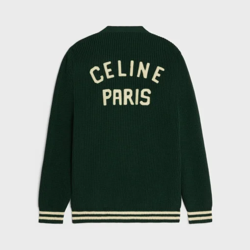 celine college cardigan in cotton