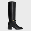 CELINE GARANCE TRIOMPHE STRAP HIGH BOOT in CALFSKIN
