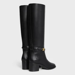 CELINE GARANCE TRIOMPHE STRAP HIGH BOOT in CALFSKIN