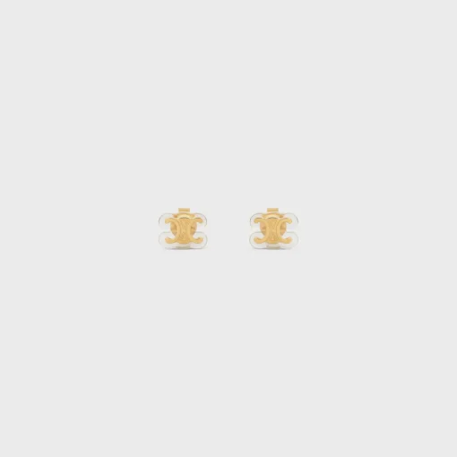 Celine Glaçon Studs in Brass with Gold finish and Resin