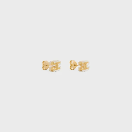 Celine Glaçon Studs in Brass with Gold finish and Resin
