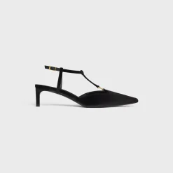 CELINE KITTEN T-BAR STRAP PUMP in VELVET