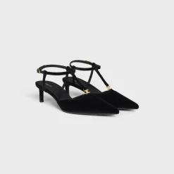 CELINE KITTEN T-BAR STRAP PUMP in VELVET